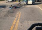 ACIDENTE ENTRE CARRO E MOTO DEIXA DOIS FERIDOS NA ALÇA DE ACESSO A PERDÕES