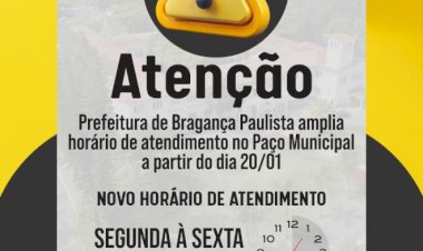 Prefeitura de Bragança Paulista Amplia Horário de Atendimento ao Público