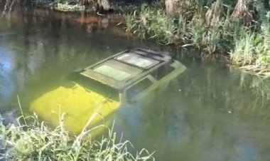 CARRO SUBMERSO É ENCONTRADO EM RIO NA DIVISA ENTRE BOM JESUS DOS PERDÕES E NAZARÉ PAULISTA
