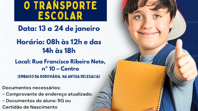 Garanta o Transporte Escolar: Inscrições Abertas em Joanópolis