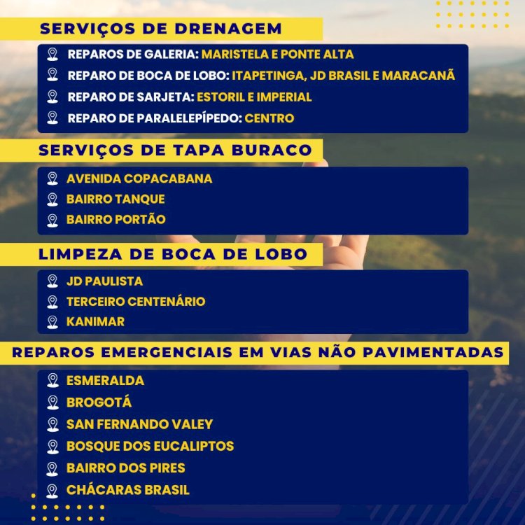 Zeladoria Municipal de Atibaia Divulga Programação de Limpeza e Manutenção