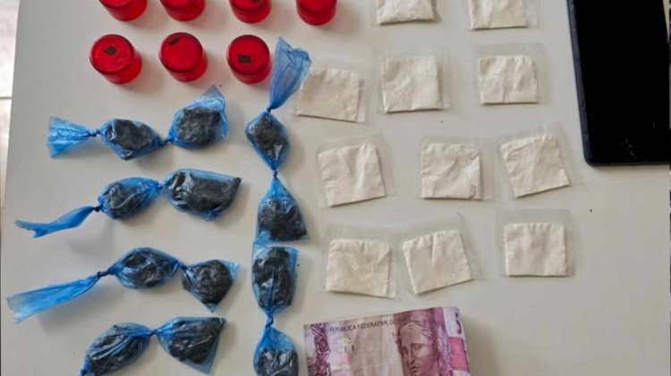 POLÍCIA MILITAR PRENDE INDIVÍDUO POR TRÁFICO DE DROGAS EM BOM JESUS DOS PERDÕES